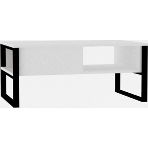 Devon soffbord 100 x 44 cm - Vit - Soffbord i trä