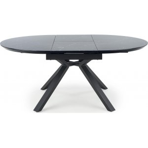 Dizzy runt matbord 130-180 cm - Svart marmor keramiskt - Ovala & Runda bord