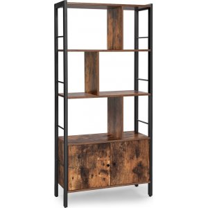 Edmund bokhylla med skåp - Brun/svart - Bokhyllor -Hyllor - Bokhyllor