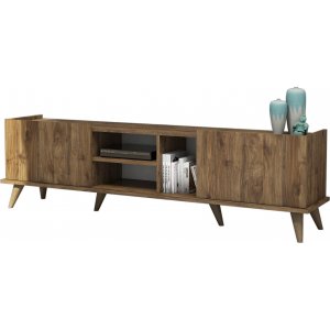 Elegant mediabänk - Valnöt - TV-bänkar & mediabänkar -TV-bänkar & mediabänkar - Hyllor & Förvaring