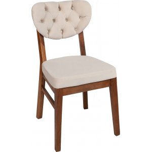 Elma stol - Valnöt/beige - Klädda & stoppade stolar