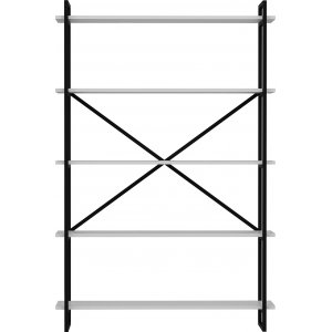 Elston bokhylla - Svart/vit - Bokhyllor -Hyllor - Bokhyllor