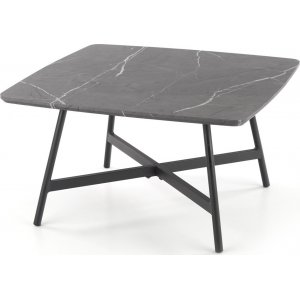 Estense soffbord 75 x 75 cm - Grå marmor/svart - Soffbord i marmor