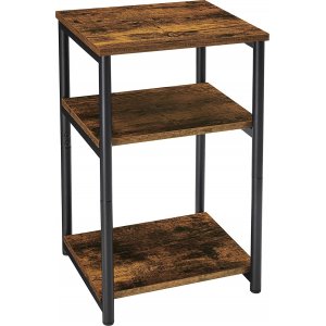 Evy sidobord 34 x 30 cm - Brun/svart - Sängbord -Sovrumsmöbler - Sängbord