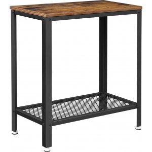 Freddie sidobord 60 x 30 cm - Brun/svart - Sängbord -Sovrumsmöbler - Sängbord