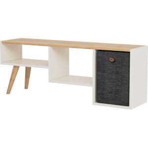 Gune mediabänk - Vit/ek - TV-bänkar & mediabänkar -TV-bänkar & mediabänkar - Hyllor & Förvaring