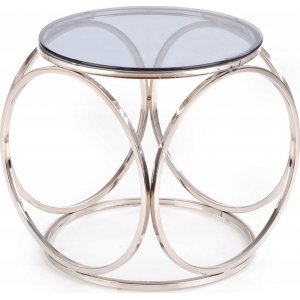 Harlow soffbord Ø50 cm - Krom - Glasbord