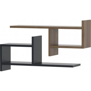 Hisar vägghylla - Antracit/valnöt - Vägghyllor -Hyllor & Förvaring - Hyllor