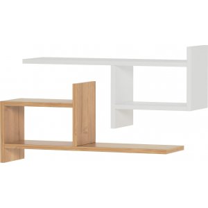 Hisar vägghylla - Vit/ek - Vägghyllor -Hyllor & Förvaring - Hyllor