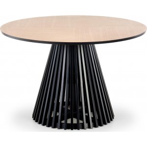 Issey matbord Ø120 cm - Ek/svart - Ovala & Runda bord