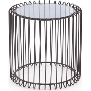 Kaba soffbord Ø45 cm - Svart - Glasbord