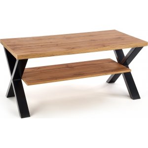 Kasady soffbord med kryssben 120 cm - Wotan ek/svart - Soffbord i trä