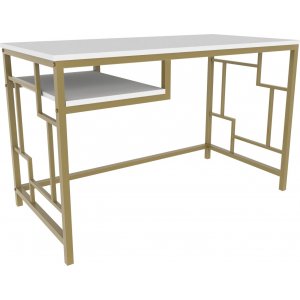 Kennesaw skrivbord 120 x 60 cm - Guld/vit - Övriga kontorsbord & skrivbord