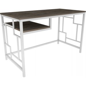 Kennesaw skrivbord 120 x 60 cm - Vit/mörkgrå - Övriga kontorsbord & skrivbord