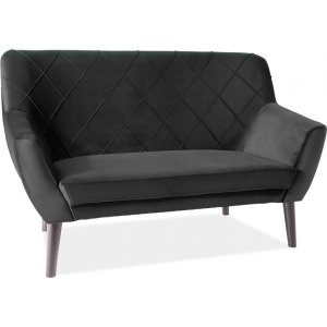 Kier 2-sits soffa - Svart sammet - 2-sits soffor