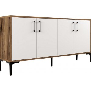 Kiev skänk 160 cm - Valnöt/vit - Skänkar & Sideboards -Skänkar & Sideboards - Hyllor & Förvaring