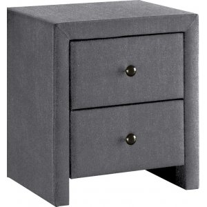 Klara sängbord - Grå sammet - Sängbord -Sovrumsmöbler - Sängbord