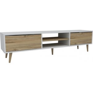 Kraf mediabänk - Ek/vit - TV-bänkar & mediabänkar -TV-bänkar & mediabänkar - Hyllor & Förvaring