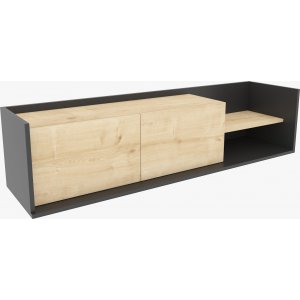 Krog mediabänk - Antracit/ek - TV-bänkar & mediabänkar -TV-bänkar & mediabänkar - Hyllor & Förvaring