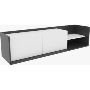 Krog mediabänk - Antracit/vit - TV-bänkar & mediabänkar -TV-bänkar & mediabänkar - Hyllor & Förvaring