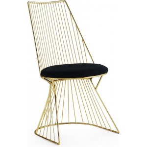 Kugu stol - Guld/svart - Metallstolar