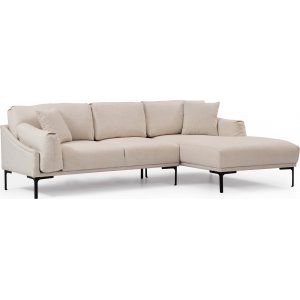 Leo divansoffa - Cream - Tygsoffor