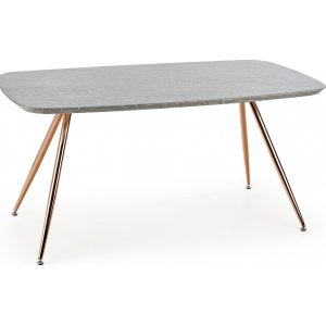 Limsa matbord 160 cm - Grå marmor/guld rose - Marmormatbord