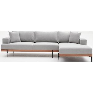 Liva divansoffa höger - Grå - Tygsoffor