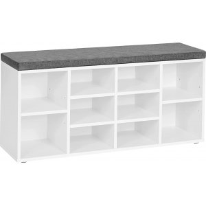 Magda hallbänk - Vit/grå - Sittbänkar