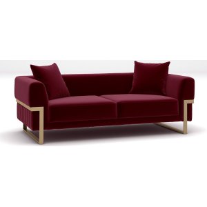 Magenta 2-sits soffa - Röd - 2-sits soffor