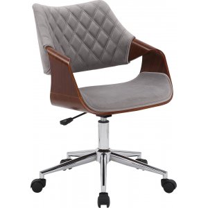 Manning kontorsstol - Valnöt/grå - Kontorsstolar med armstöd