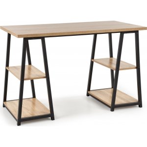 Mejo skrivbord 120x60 cm - Sonoma ek/svart - Skrivbord med hyllor | lådor