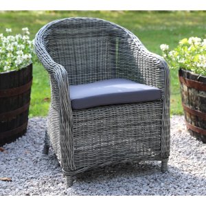 Mercury fåtölj i rotting - Grå konstrotting + Möbelpolish - Konstrottingfåtöljer