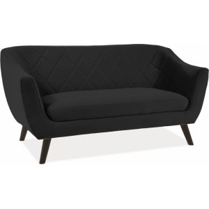 Molly 2-sits soffa - Svart sammet - 2-sits soffor