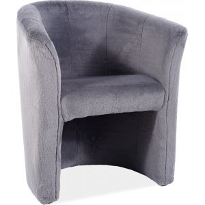 Myra fåtölj - Ljusgrå päls - Clubfåtöljer