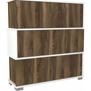 Napoleon skoskåp - Vit/valnöt - Skoskåp -Skoskåp - Hallmöbler