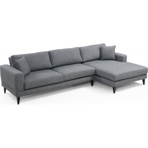 Nordic divansoffa - Mörkgrå - Tygsoffor