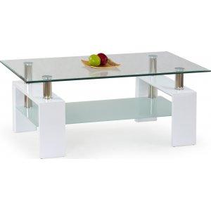 Paisley soffbord 110 cm - Vit - Glasbord