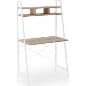 Perlie skrivbord 84 cm - Vit - Skrivbordshyllor