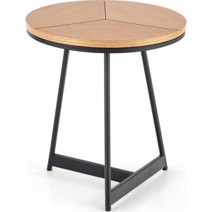 Polos soffbord Ø45 cm - Ek/svart - Soffbord i trä