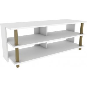 Pueblo mediabänk - Guld/vit - TV-bänkar & mediabänkar -TV-bänkar & mediabänkar - Hyllor & Förvaring