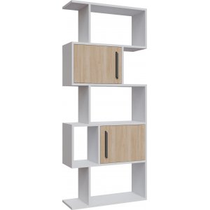 Raven bokhylla - Vit/ek - Bokhyllor -Hyllor - Bokhyllor