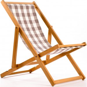 Repose Beach däckstol - Grå/vit + Möbelpolish - Solstolar & Däckstolar