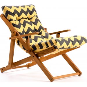 Repose däckstol - Gul/svart + Möbelpolish - Solstolar & Däckstolar