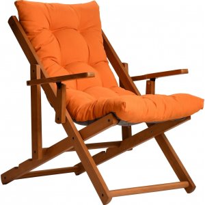 Repose däckstol - Orange + Möbelvårdskit för textilier - Solstolar & Däckstolar