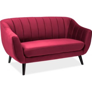 Rollo 2-sits soffa - Röd sammet - 2-sits soffor