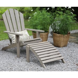 Saltö däckstol med fotpall - Grå teak - Solstolar & Däckstolar