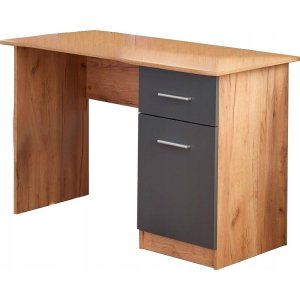 Sesam skrivbord 120x55 cm - Ek/antracit - Skrivbord med hyllor | lådor