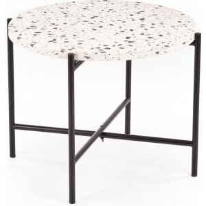 Sidewalk soffbord Ø50 cm - Terrazzo/svart - Terrazzo-bord