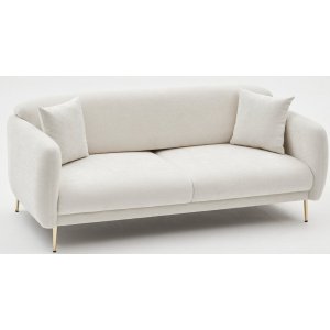 Simena 3-sits soffa - Gräddvit/guld - 3-sits soffor